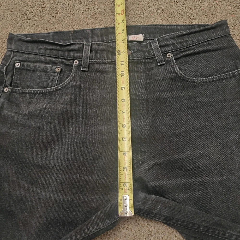 Vintage Levis 505‎ Jeans Mens 38x30 Black Denim Regular Fit Straight Leg USA 90s